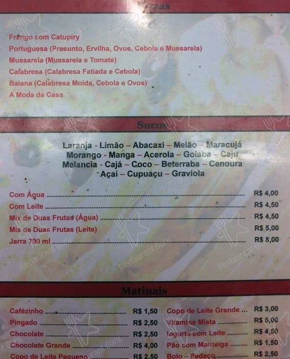 Lanchonete Universitária Grill cardápio