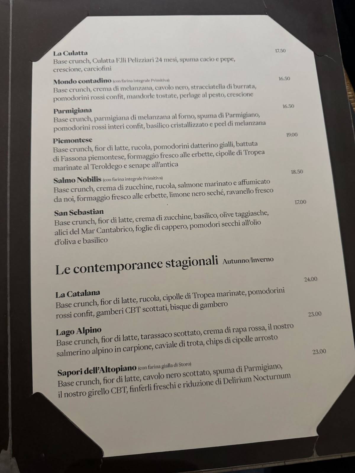 Menu di Lanterna Pizzeria & Brew Pub 