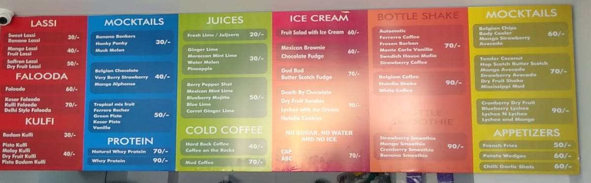The Lassi Spot JP Nagar menu