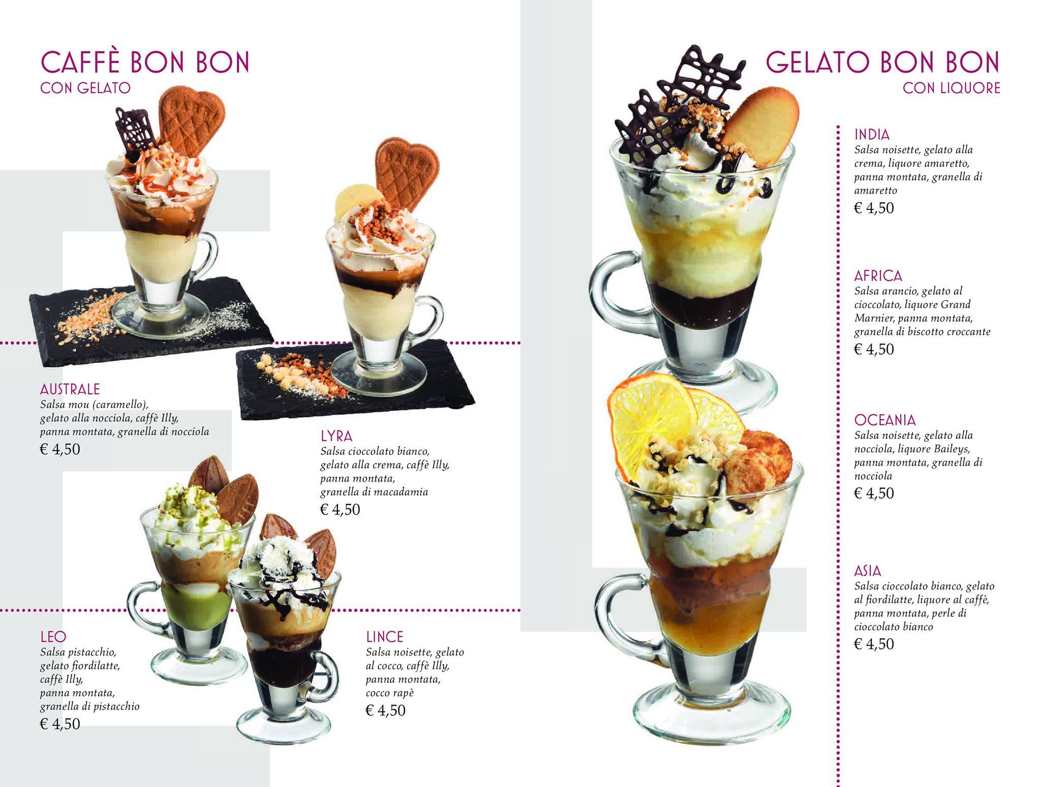 Menu di Latte & Stelle - Gelateria e Pasticceria 