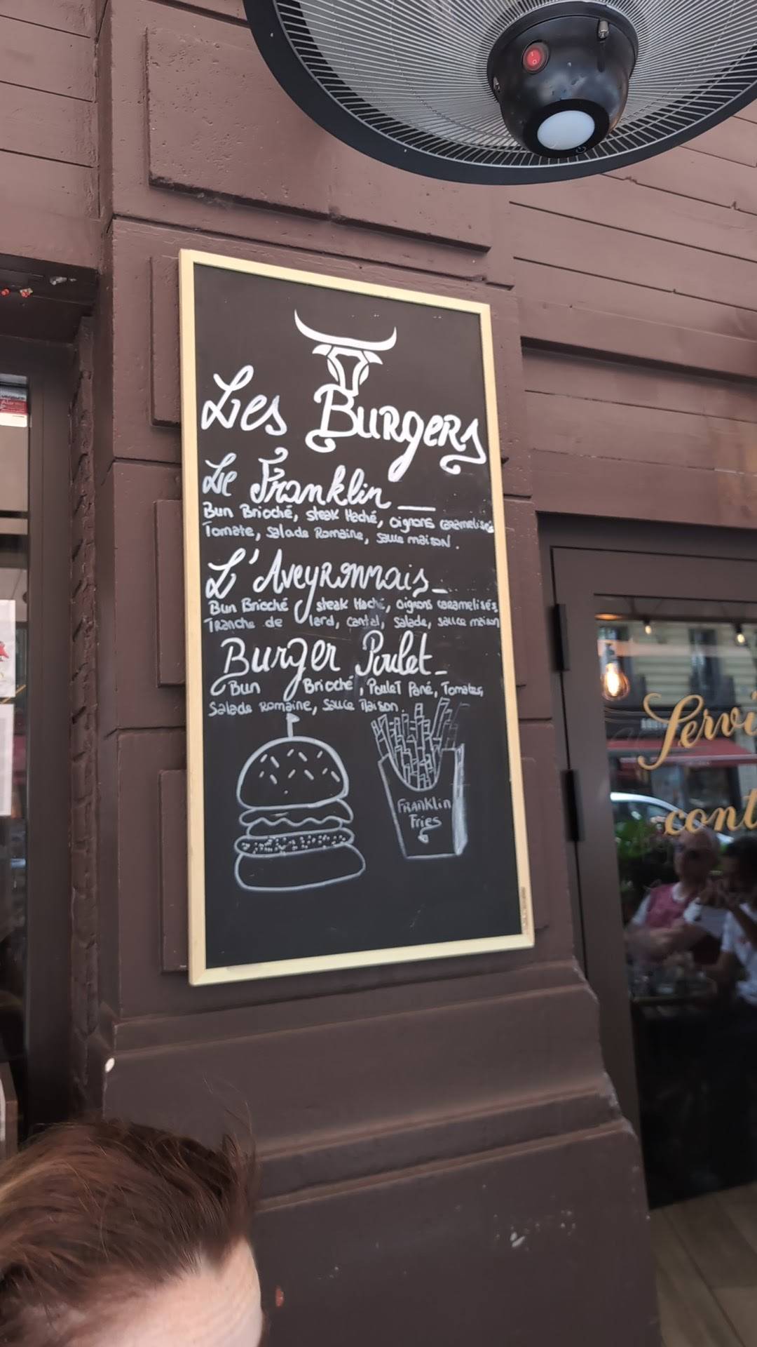 Menu de Le Franklin