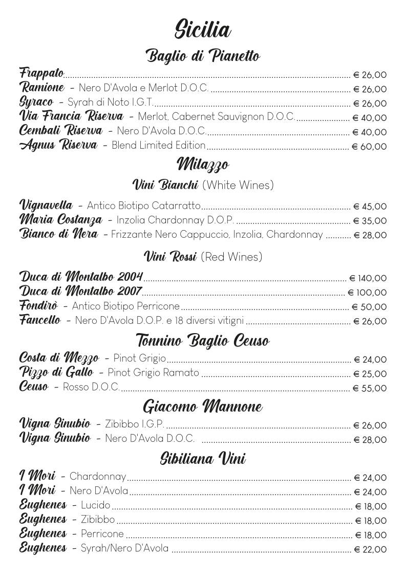 Menu di Le Isole Ristorante 