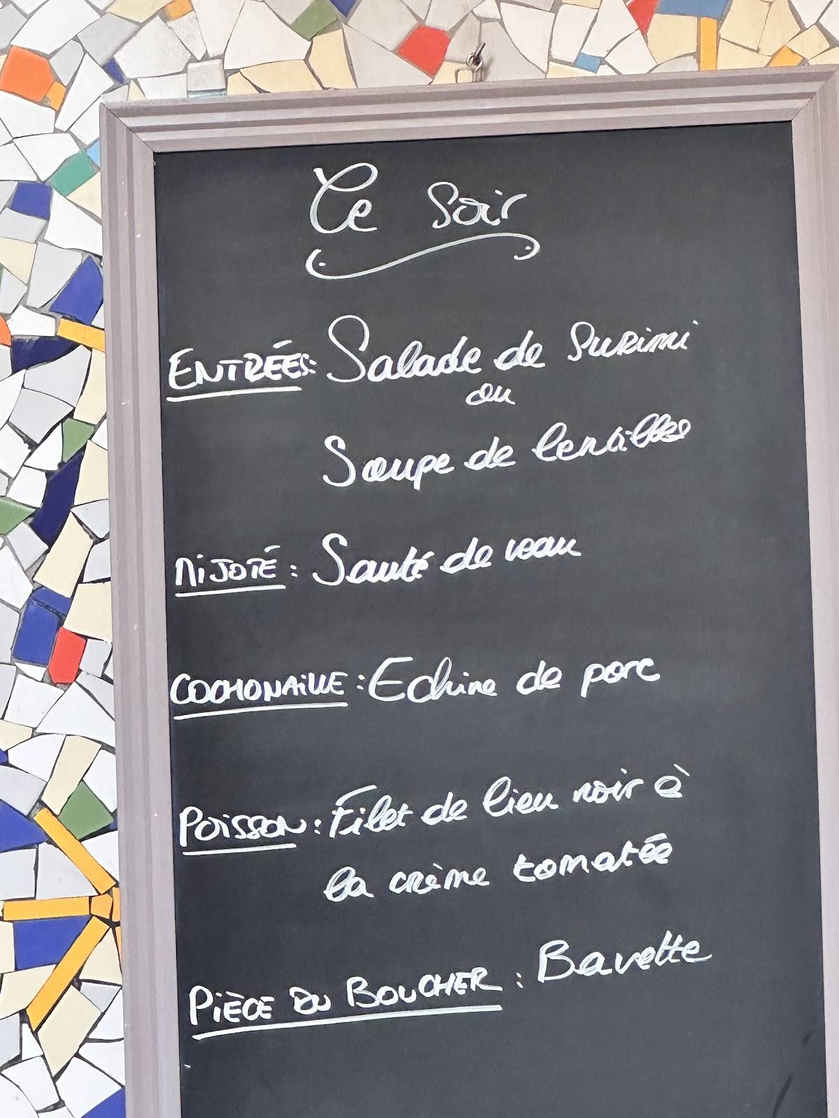 Menu de Le MAY