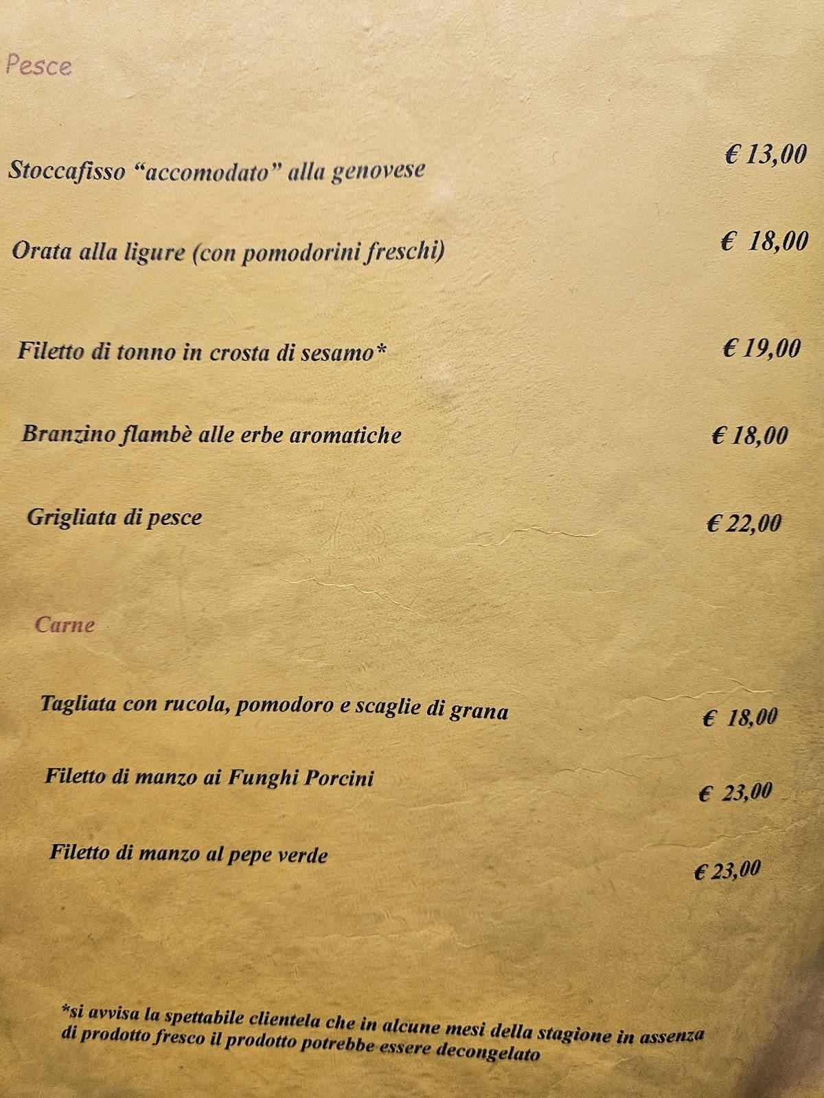 Menu di Le Mani In Pasta 