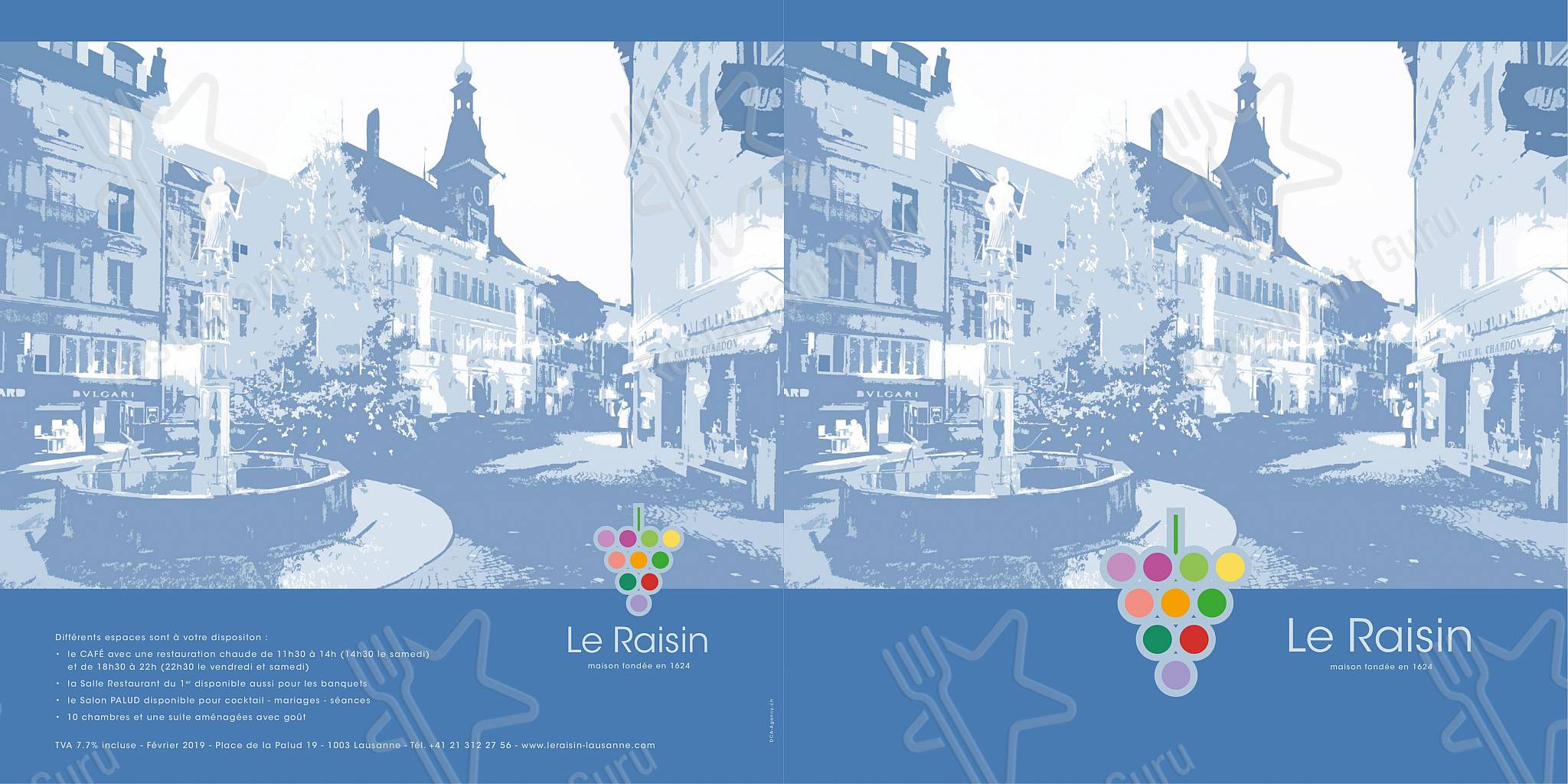 Guarda il menu di Hôtel-Restaurant Le Raisin