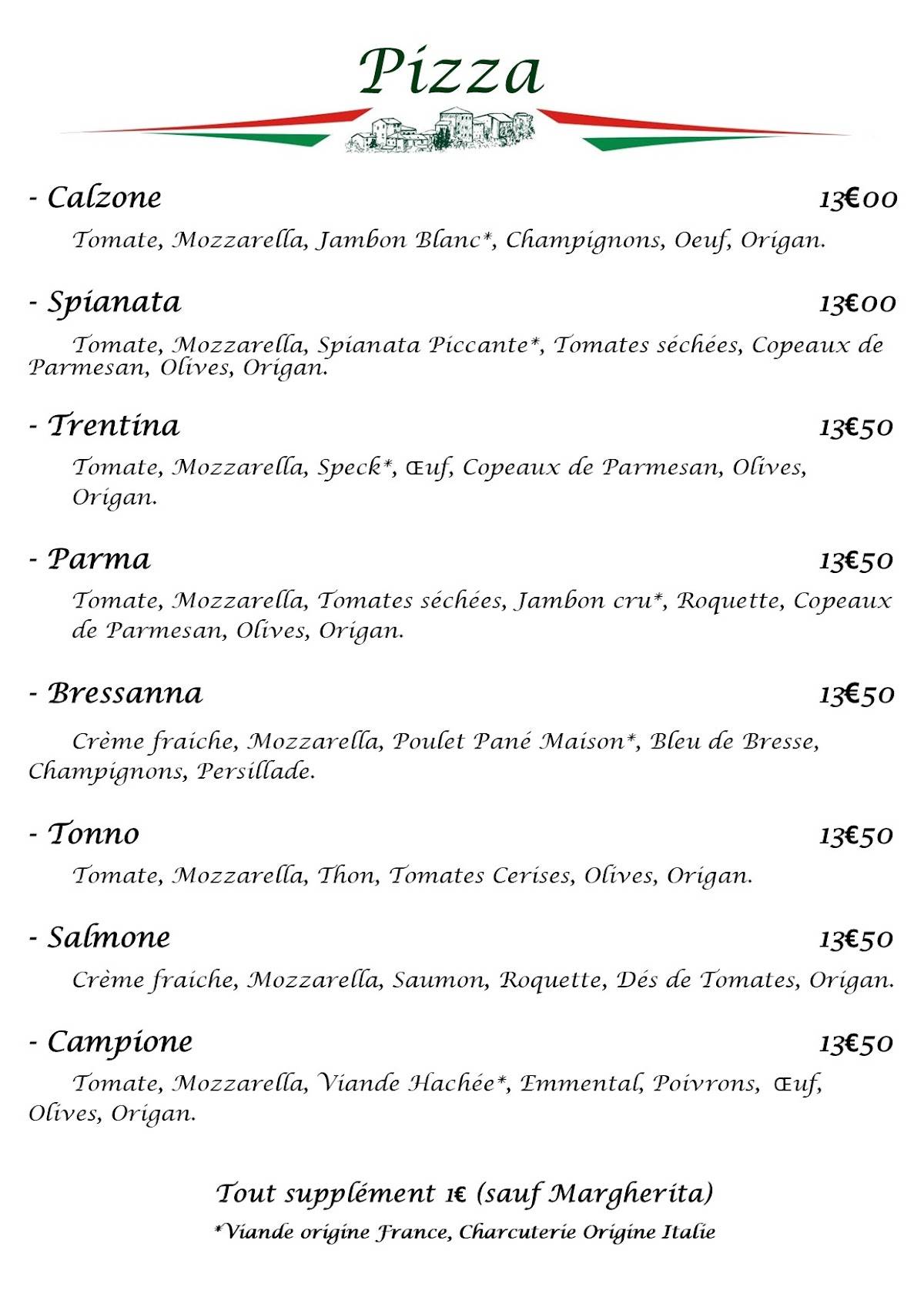 Menu de Aux 2 Délices