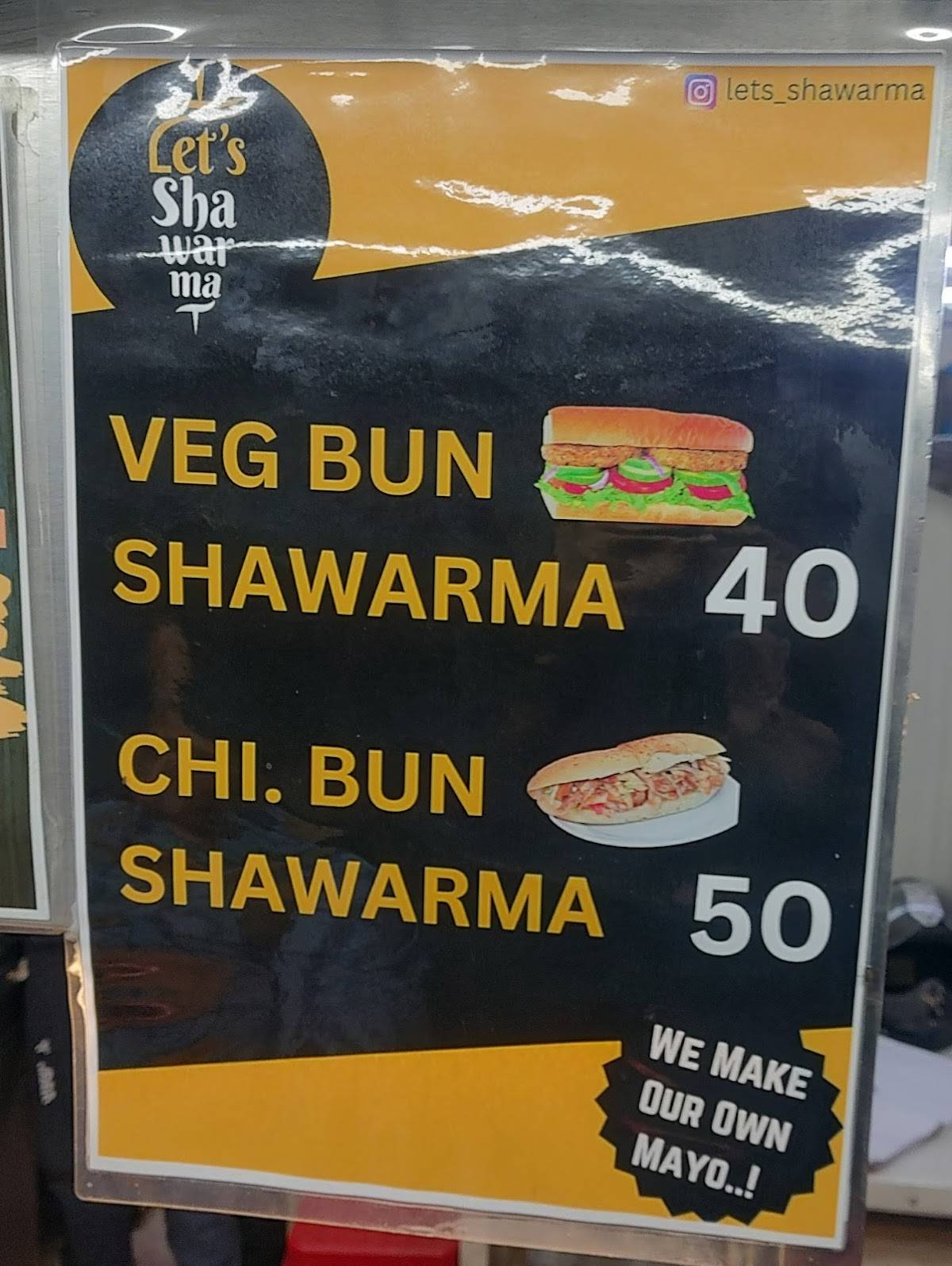 Let's Shawarma menu
