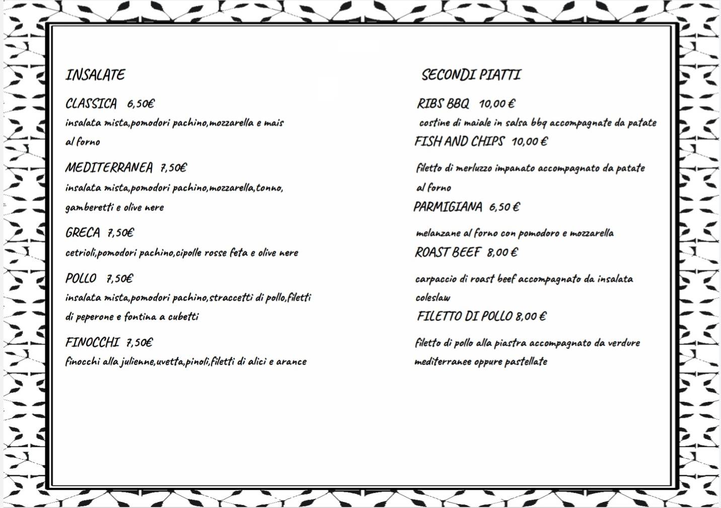 Menu di Lino's Coffee Vanzaghello 