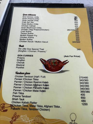 Little Goa Bar & Restaurant Bhatkar menu