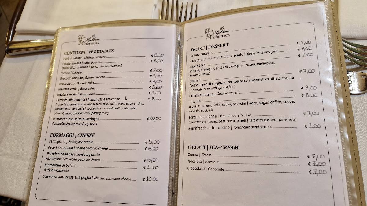 Menu di Lo Sgobbone Da Pippo 