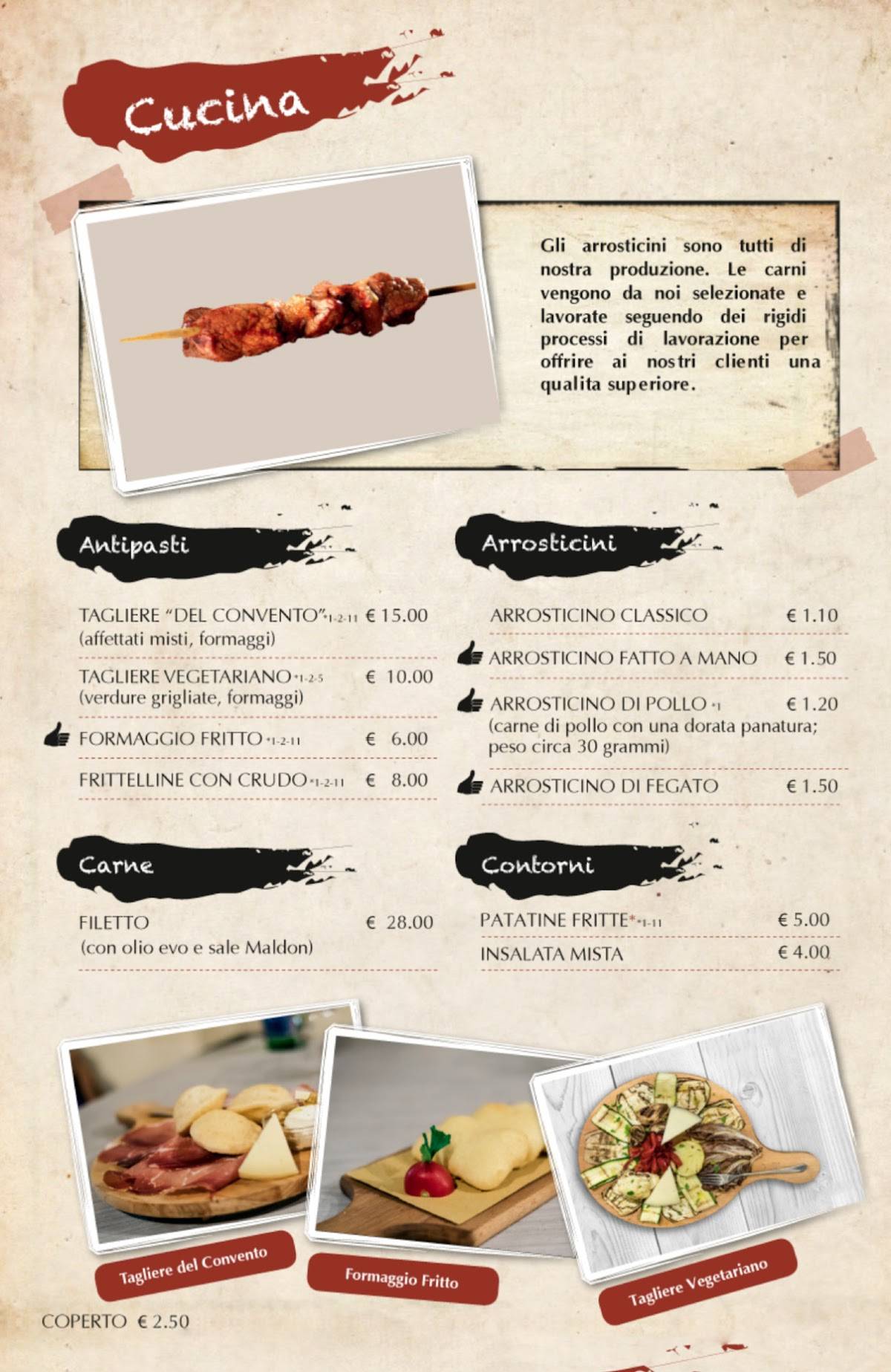 Menu di Locanda Del Convento 