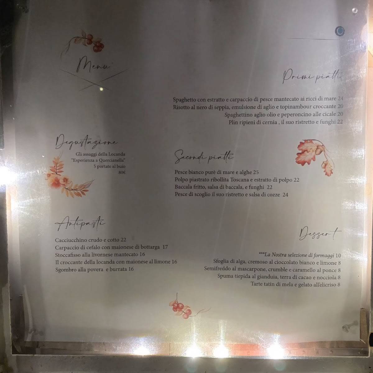 Menu di Locanda Garzelli 