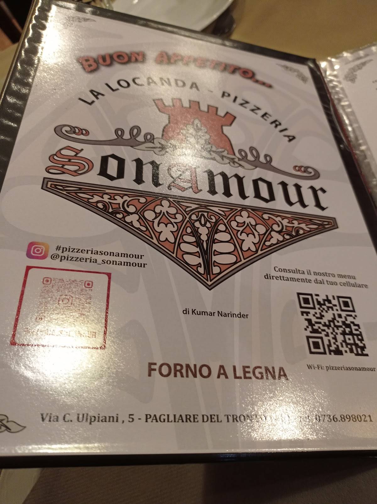 Menu di Locanda Pizzeria Sonamour 