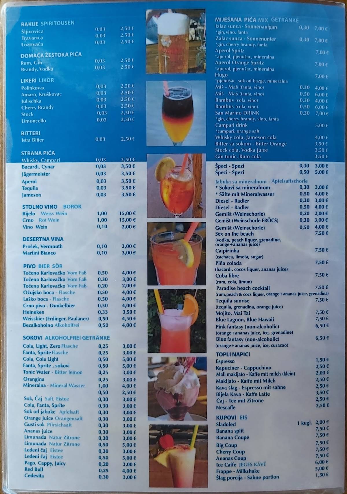 Menu di Bonaca 