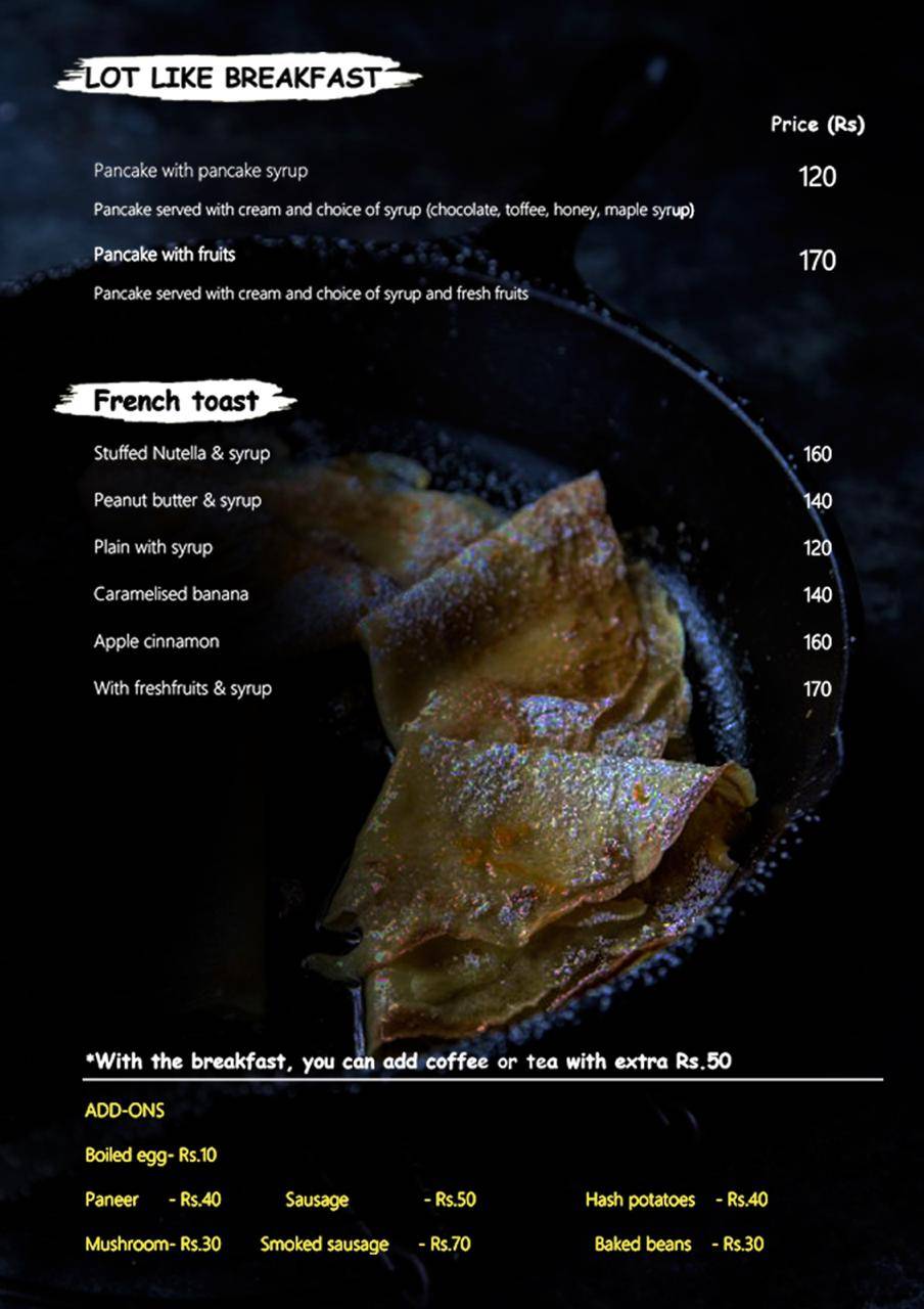 Lot Like Crêpes menu