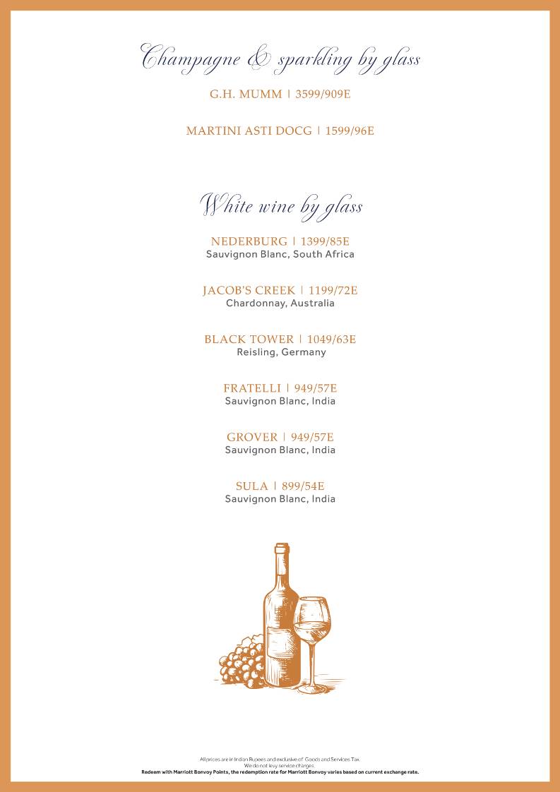 Lounge 18 menu