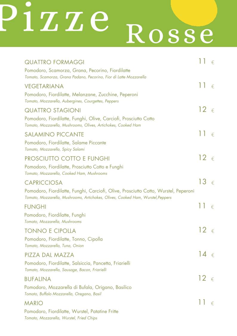 Menu di La Corte dei Limoni 