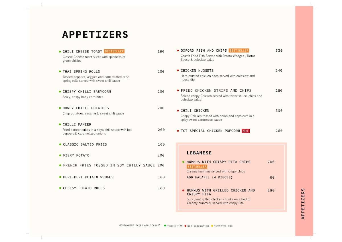The Cherry Tree Cafe menu