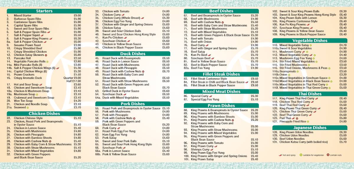 Menu at Lucky Jade Chinese takeaway Gravesend fast food, Gravesend, 149