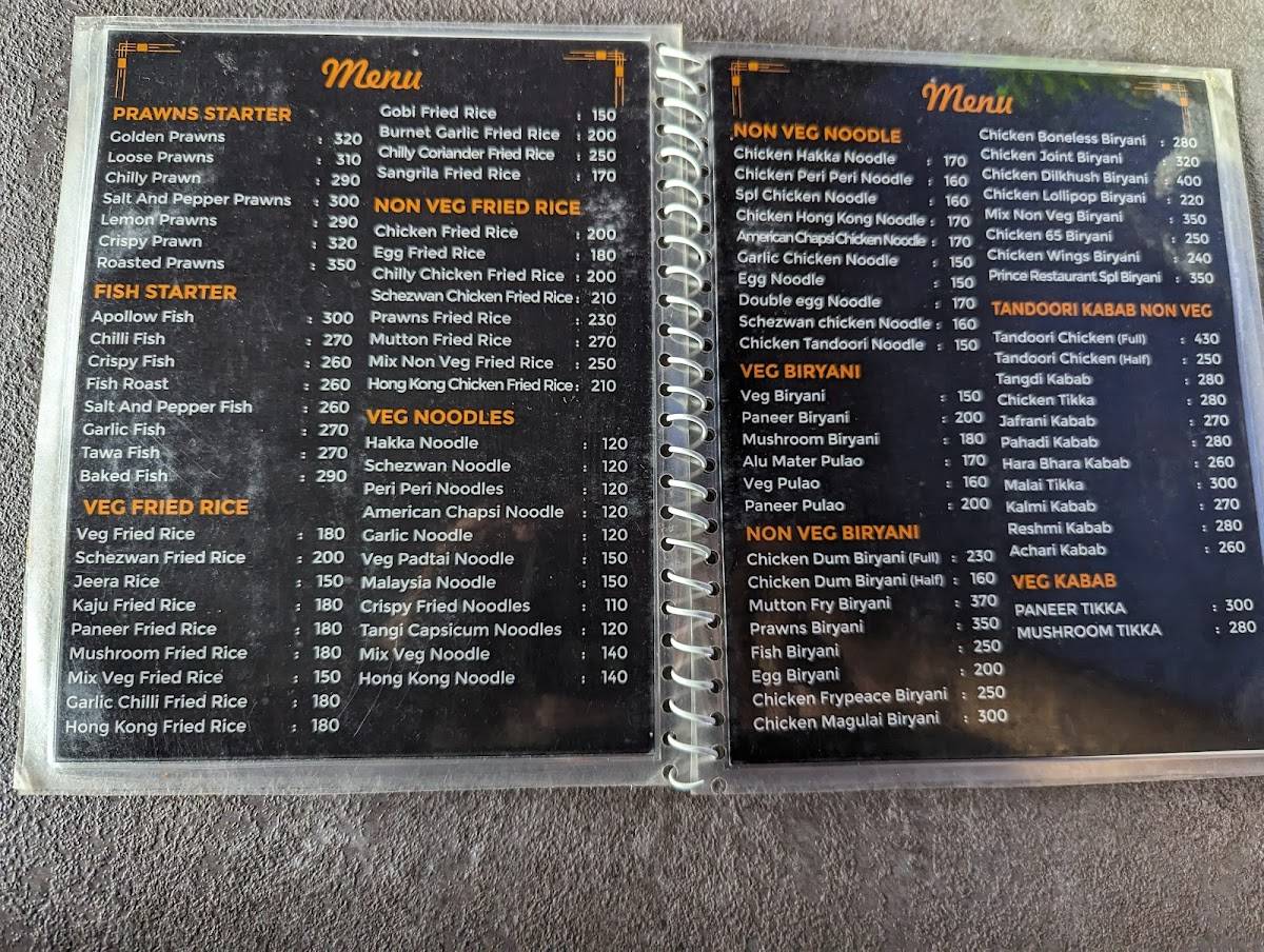 Luminous Rooftop Cafe Restaurant & Sky Lounge menu
