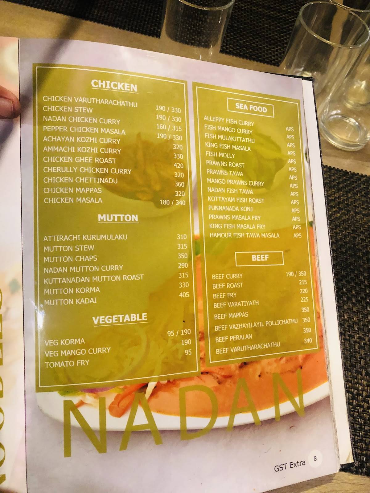 M R A Restaurant and Bakery menu
