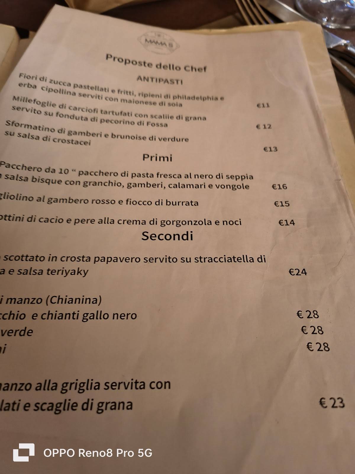 Menu di MAMA'S 