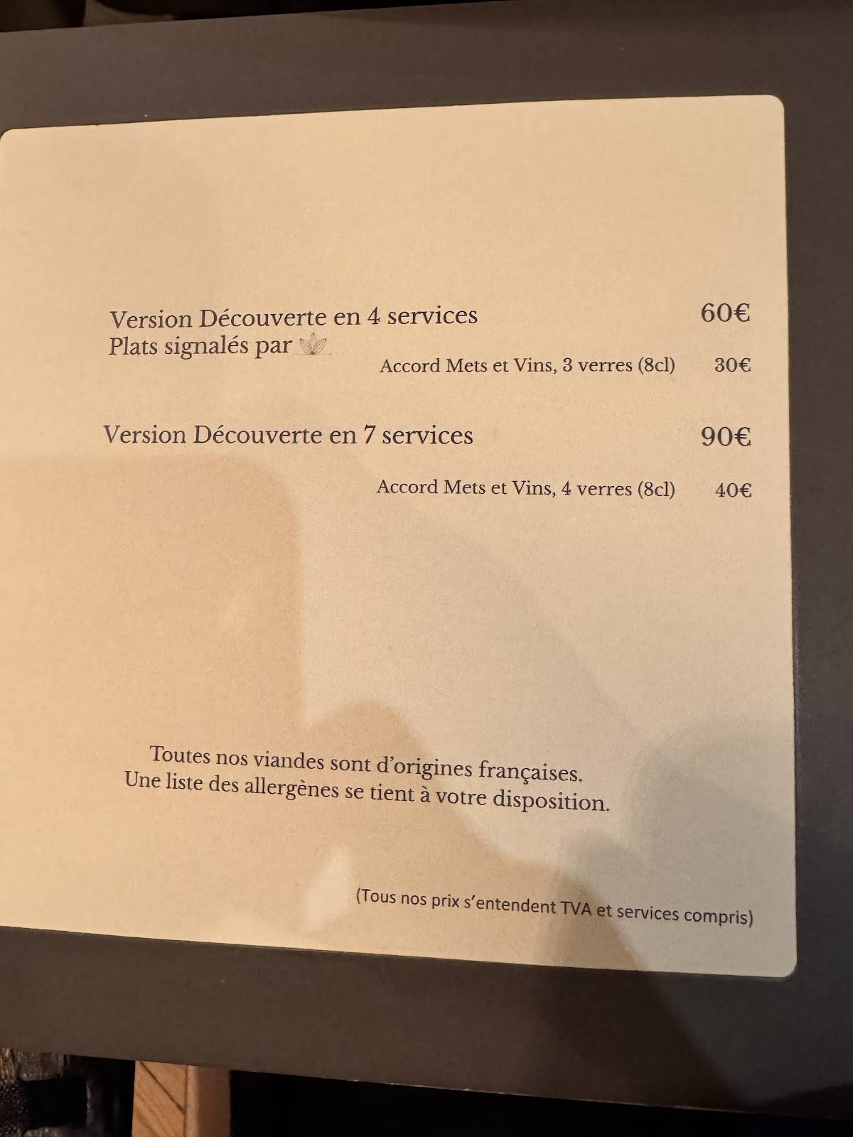 Menu de MENNA - Restaurant Nîmes