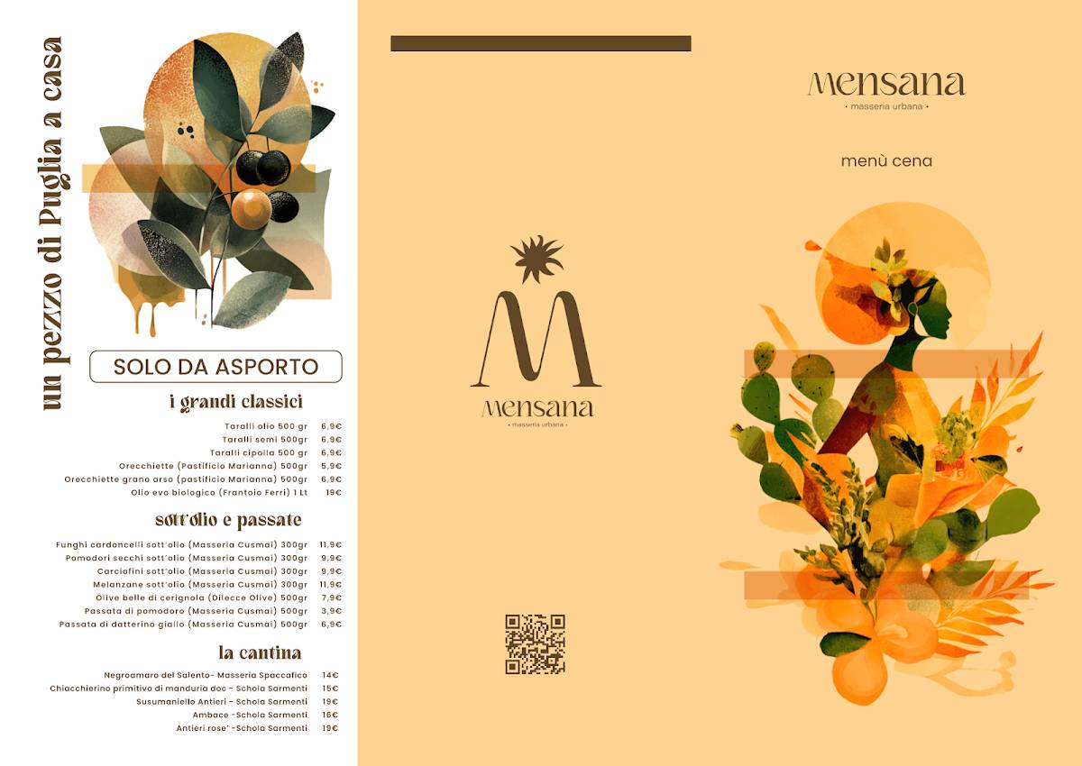 Menu di MENSANA Masseria Urbana 