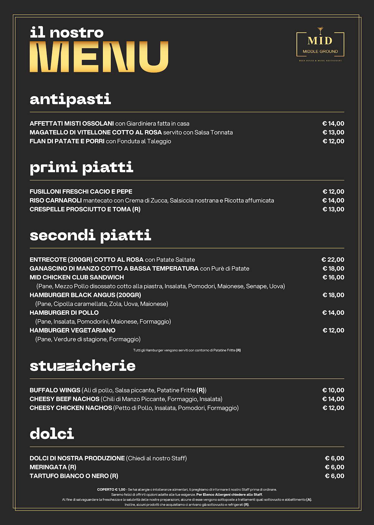 Menu di MID - MIDDLE GROUND 