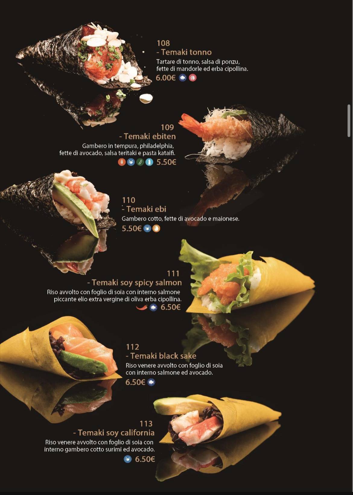 Menu di MITO SUSHI RESTAURANT 