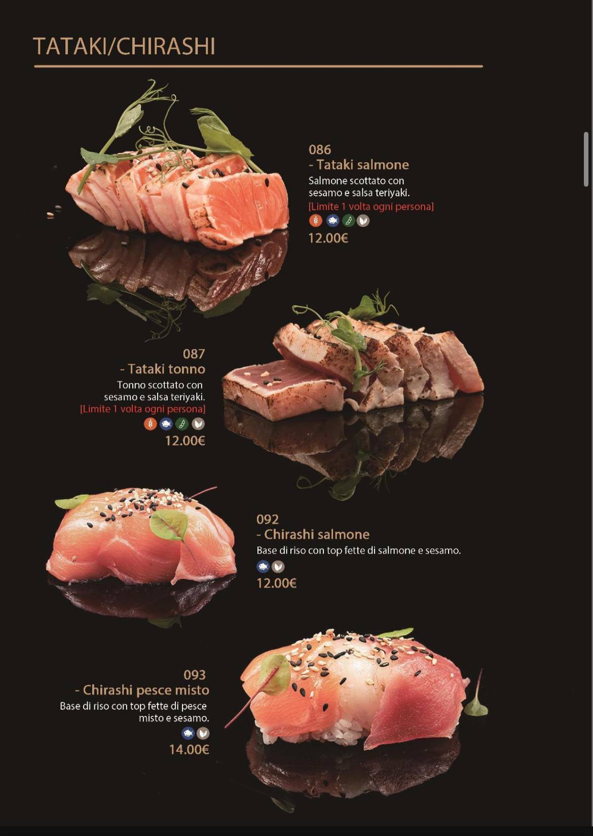 Menu di MITO SUSHI RESTAURANT 