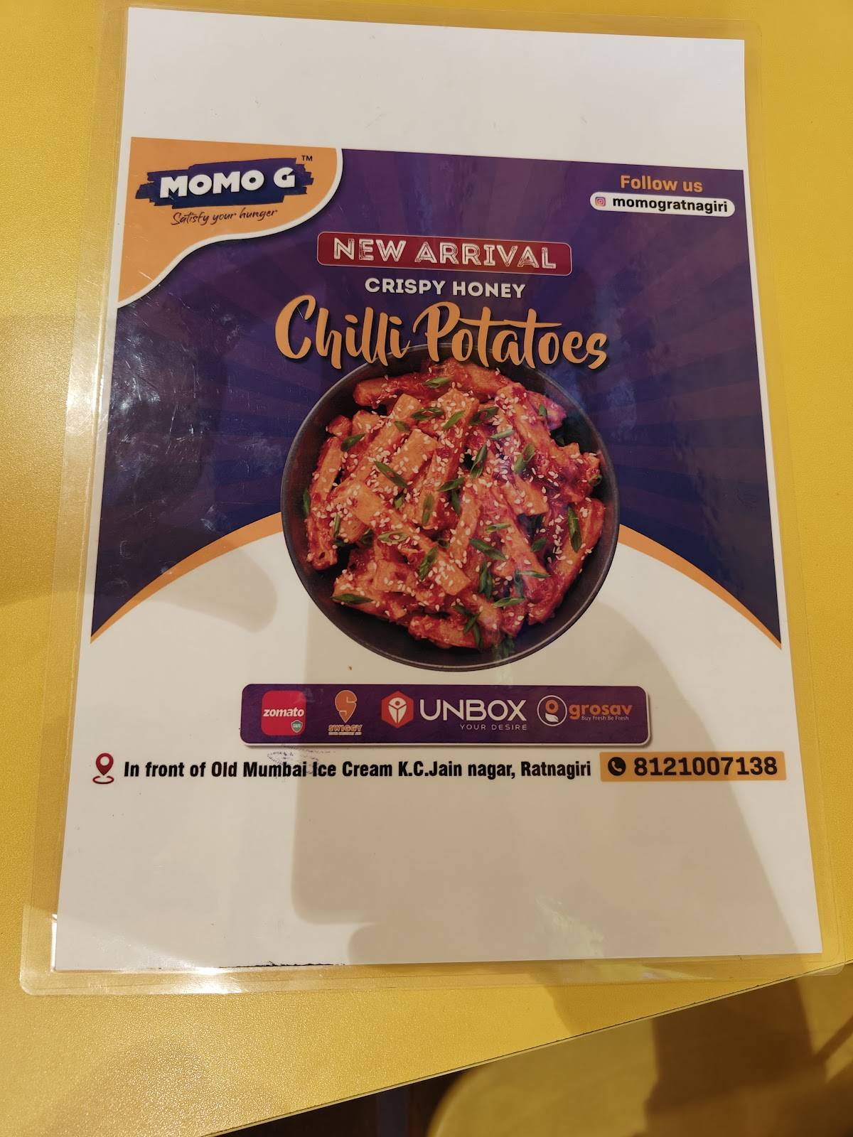 MOMO G menu