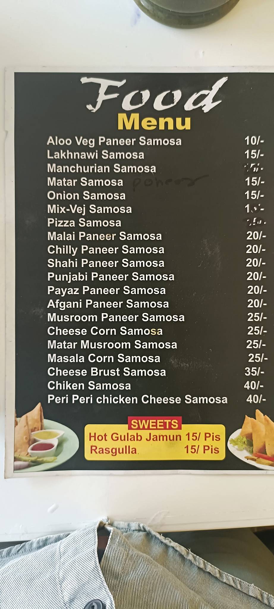 MR.SAMOSA KING menu