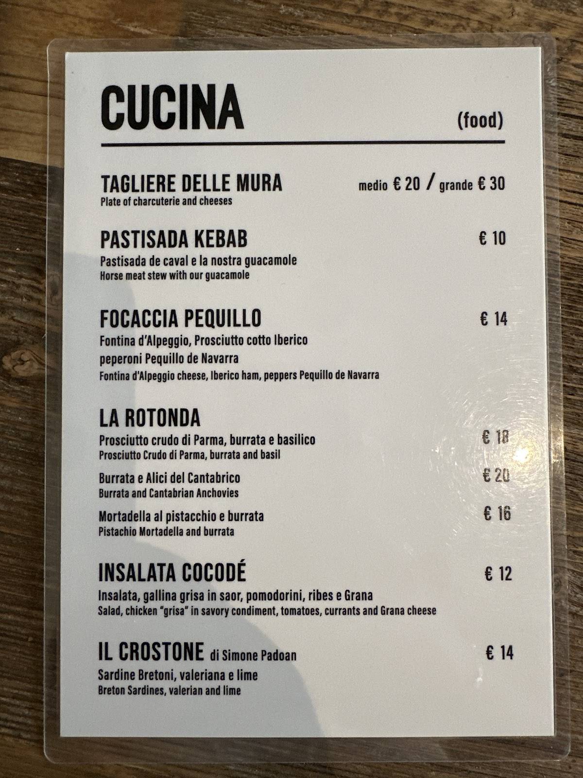 Menu di Murasoave 