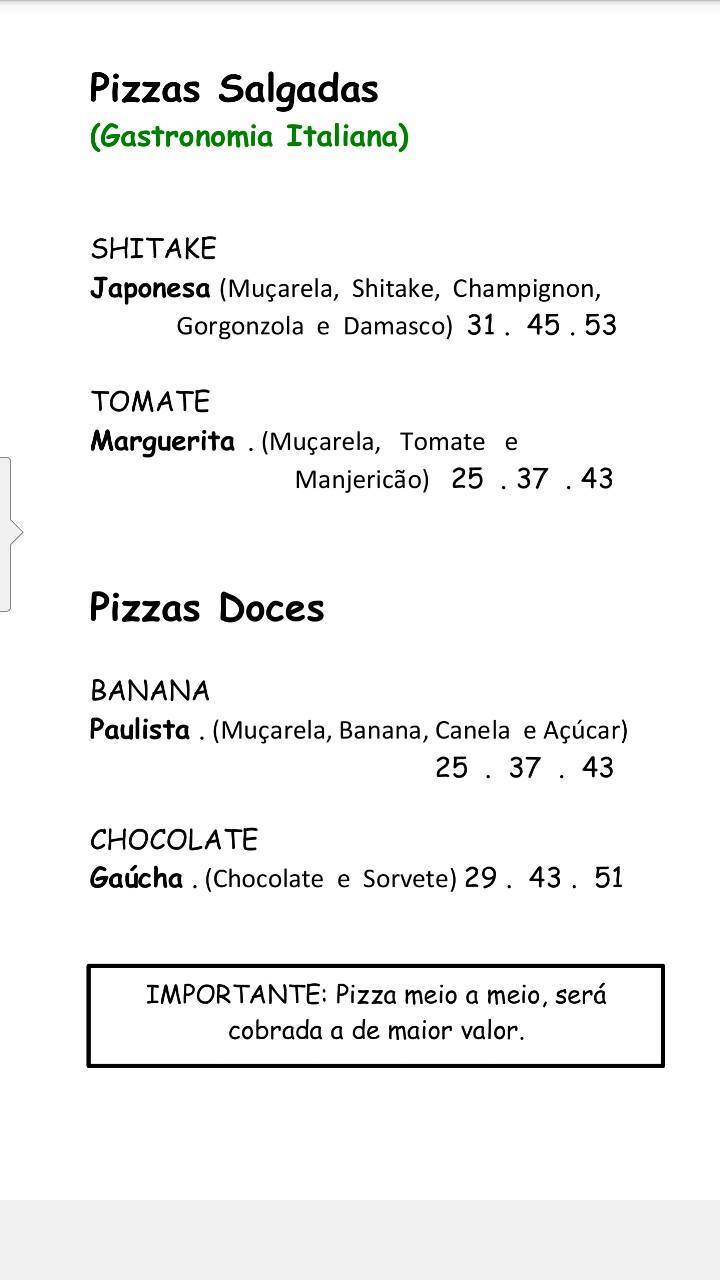 Finalmente Bistrô cardápio