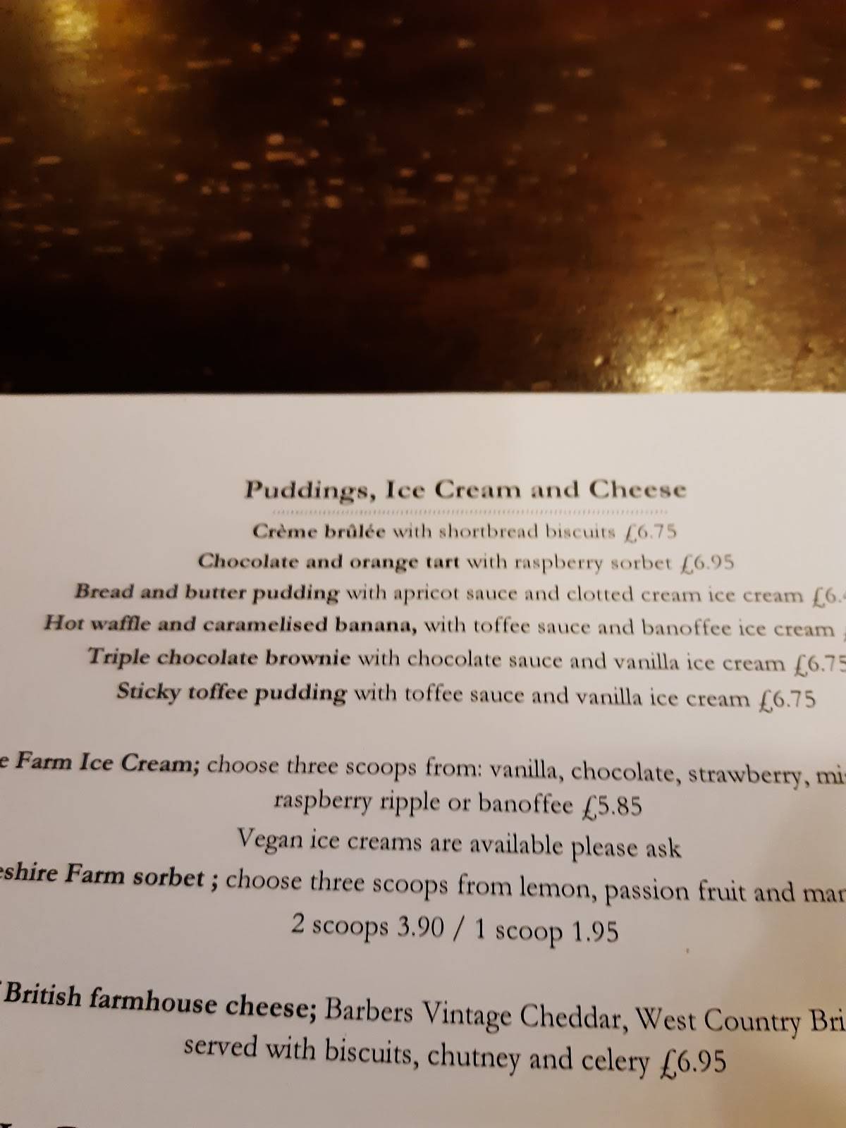 Menu at Sutton Hall pub & bar, Macclesfield
