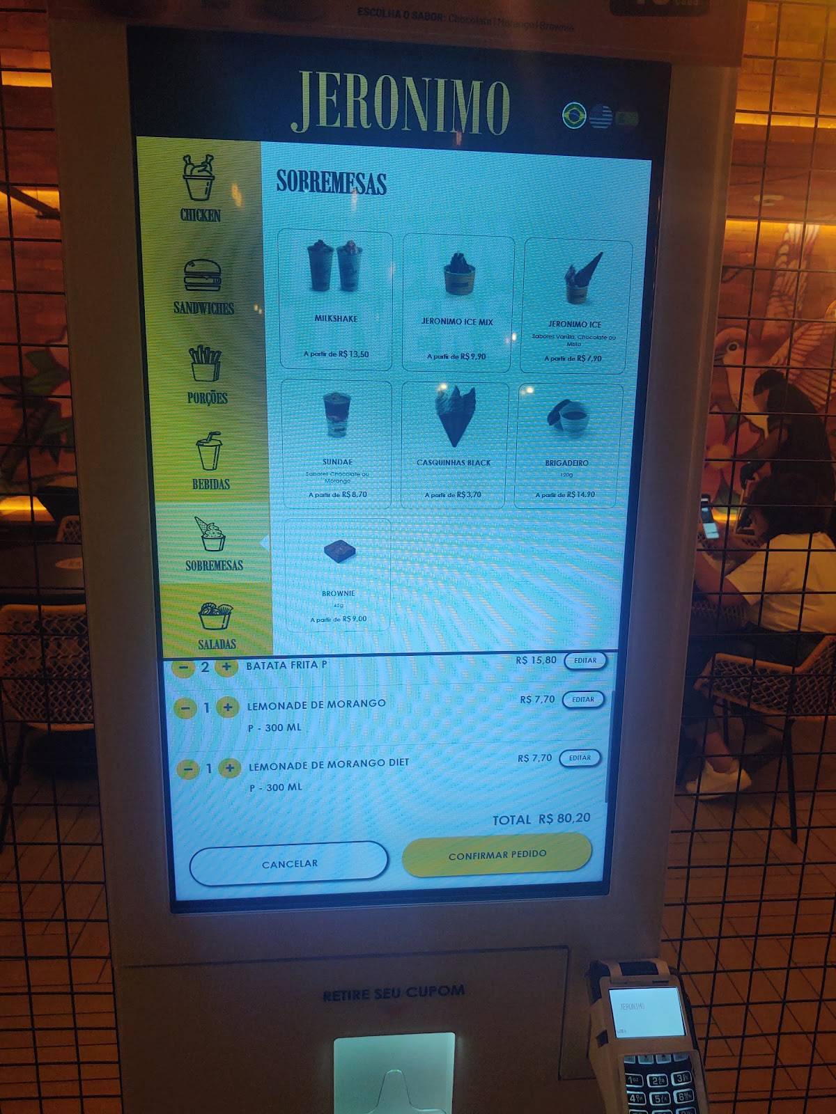 Madero & Jeronimo Burger Oscar Freire cardápio