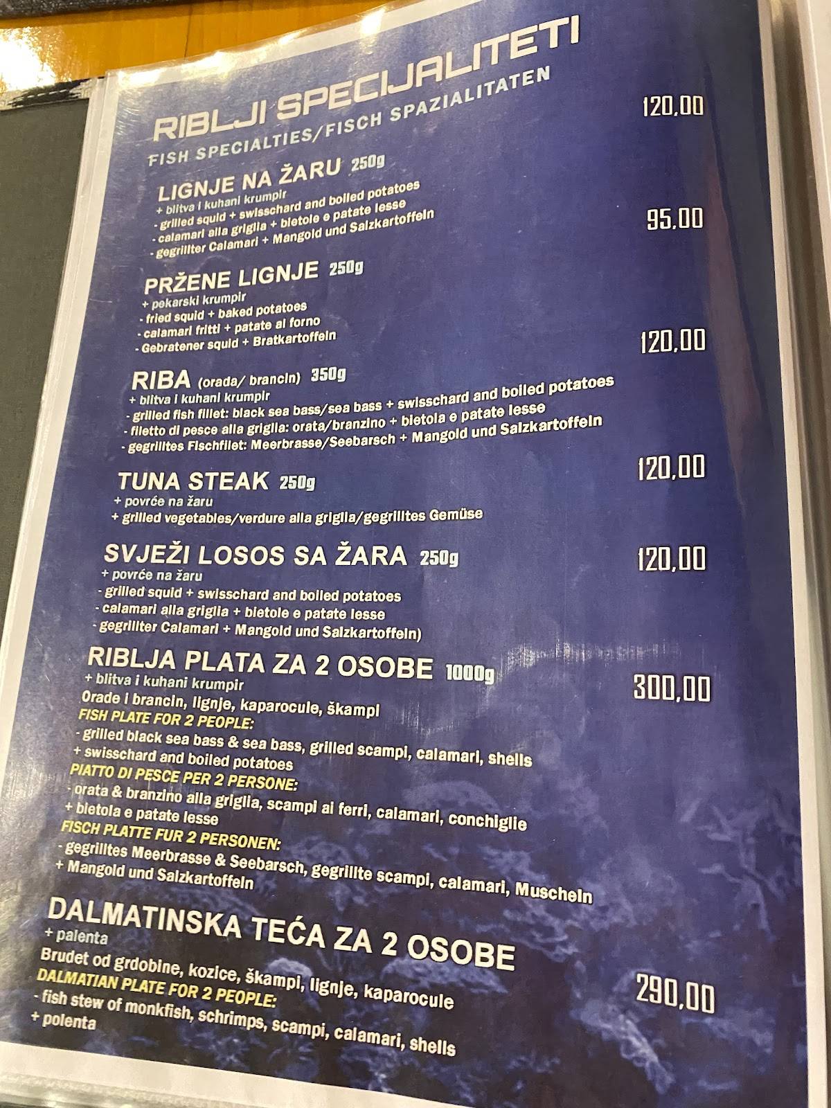 Menu di Pizzeria Maestro 