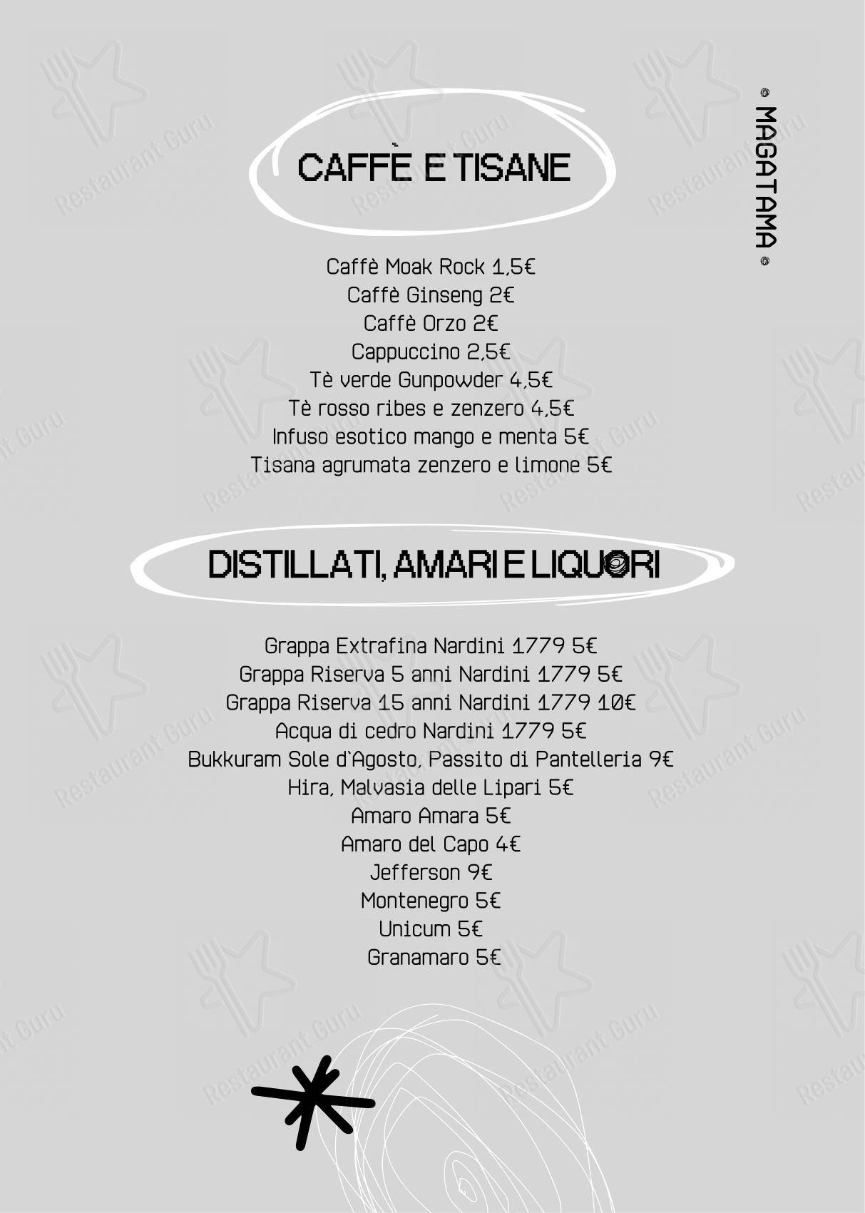 Menu per Magatama in Acireale