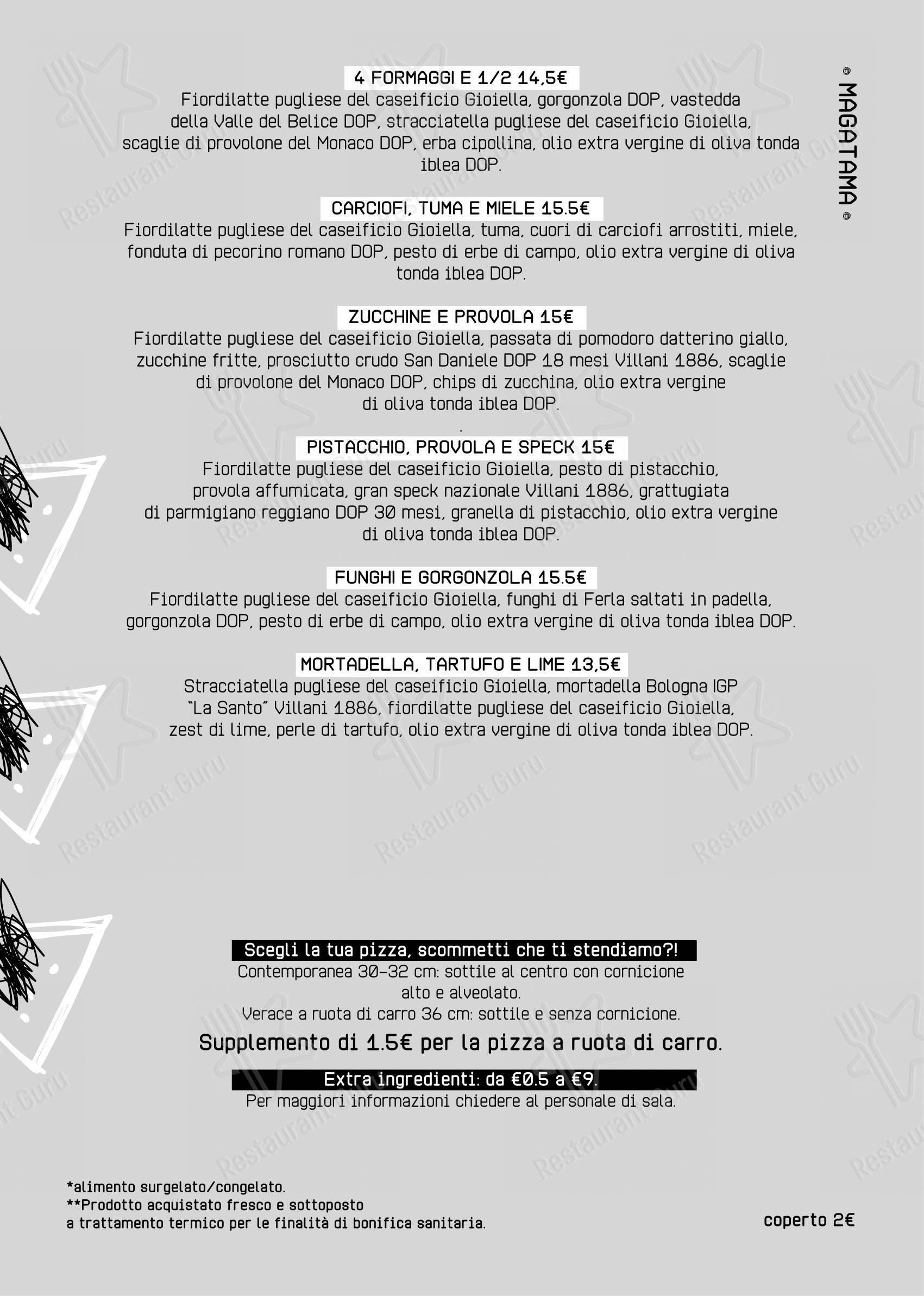 Menu bar per Magatama in Acireale