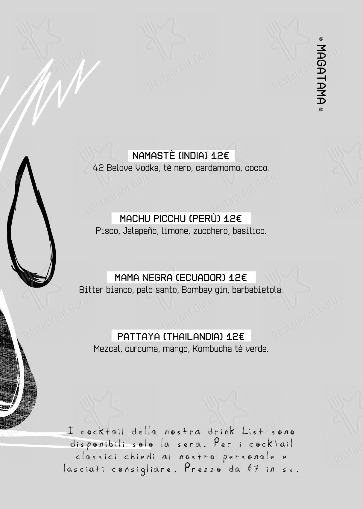 Menu per Magatama ristorante
