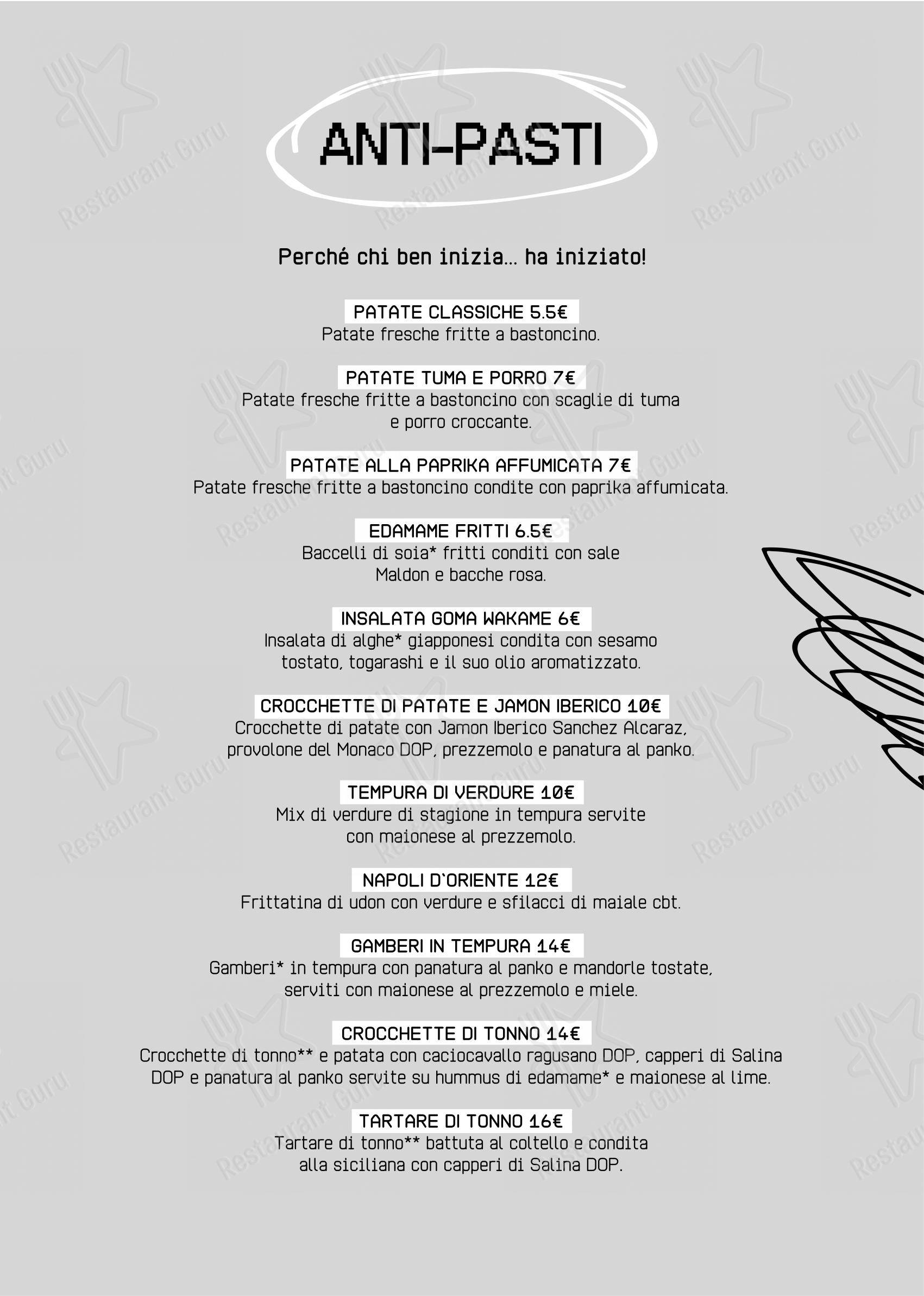 Magatama in Acireale - Menu bar