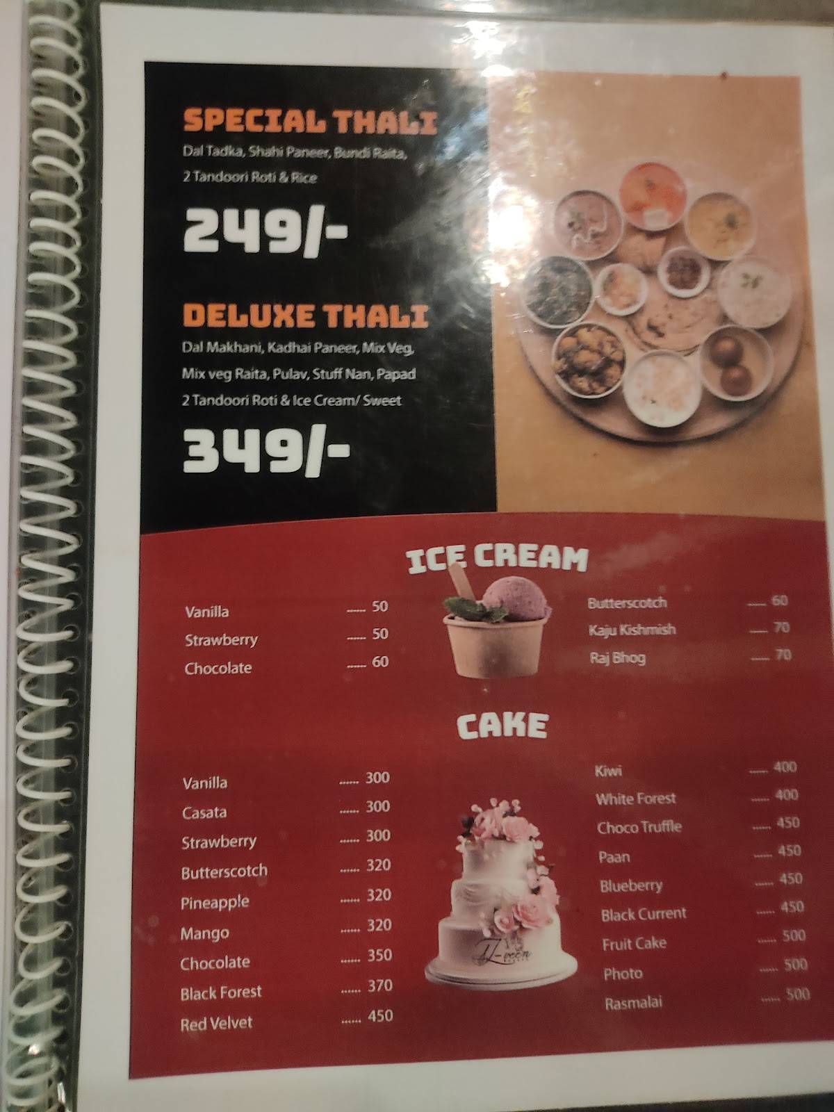Sk Burger menu