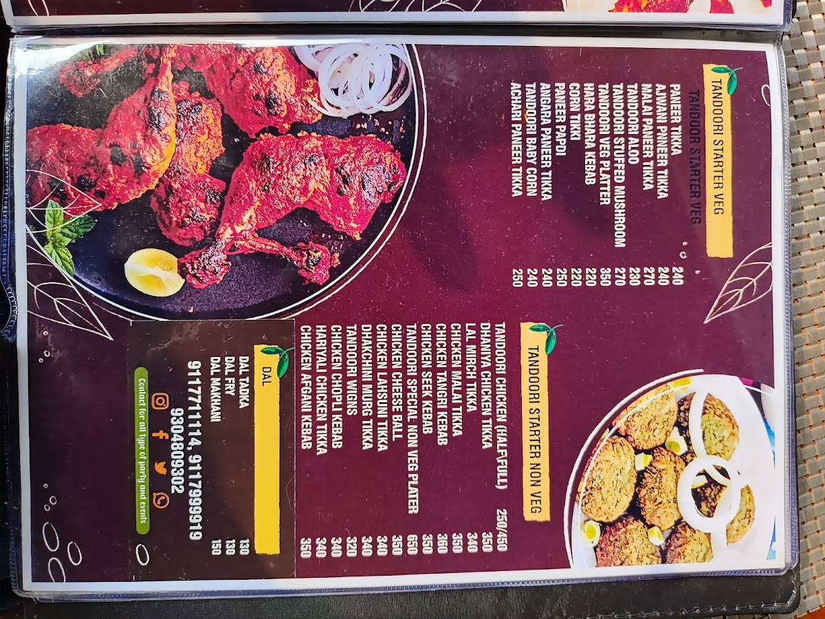 Mahi Down Town menu