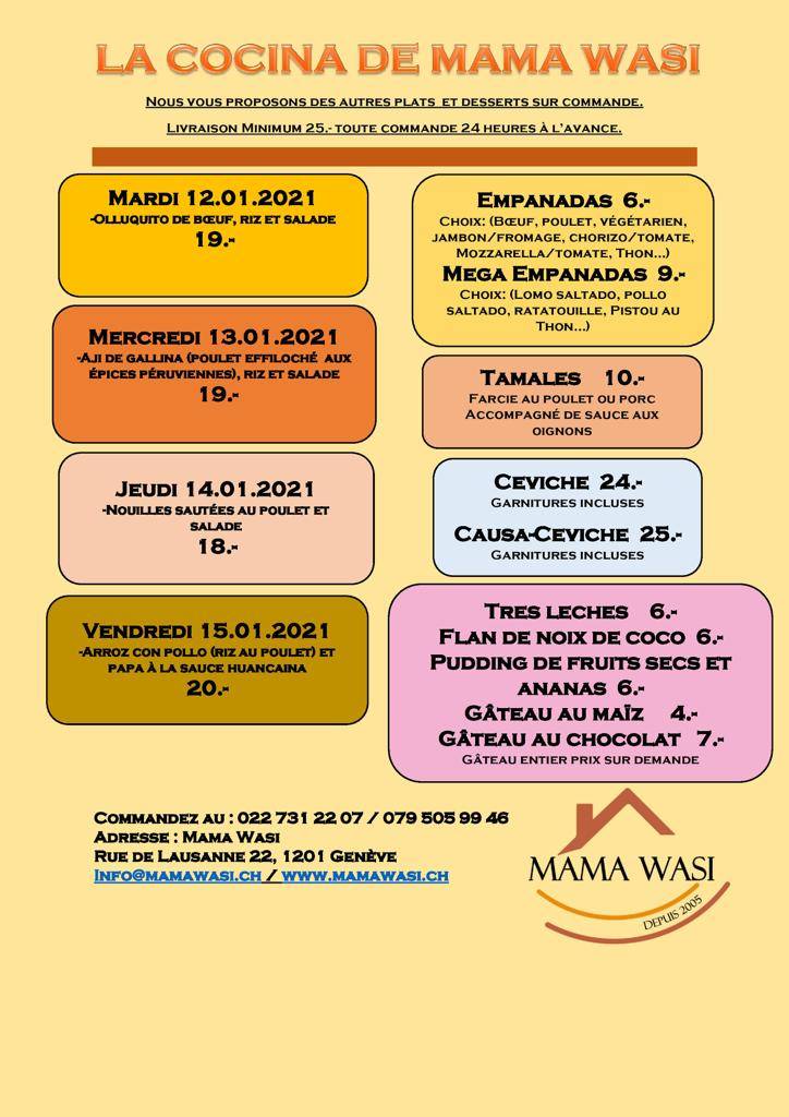 Menu di Mama Wasi 