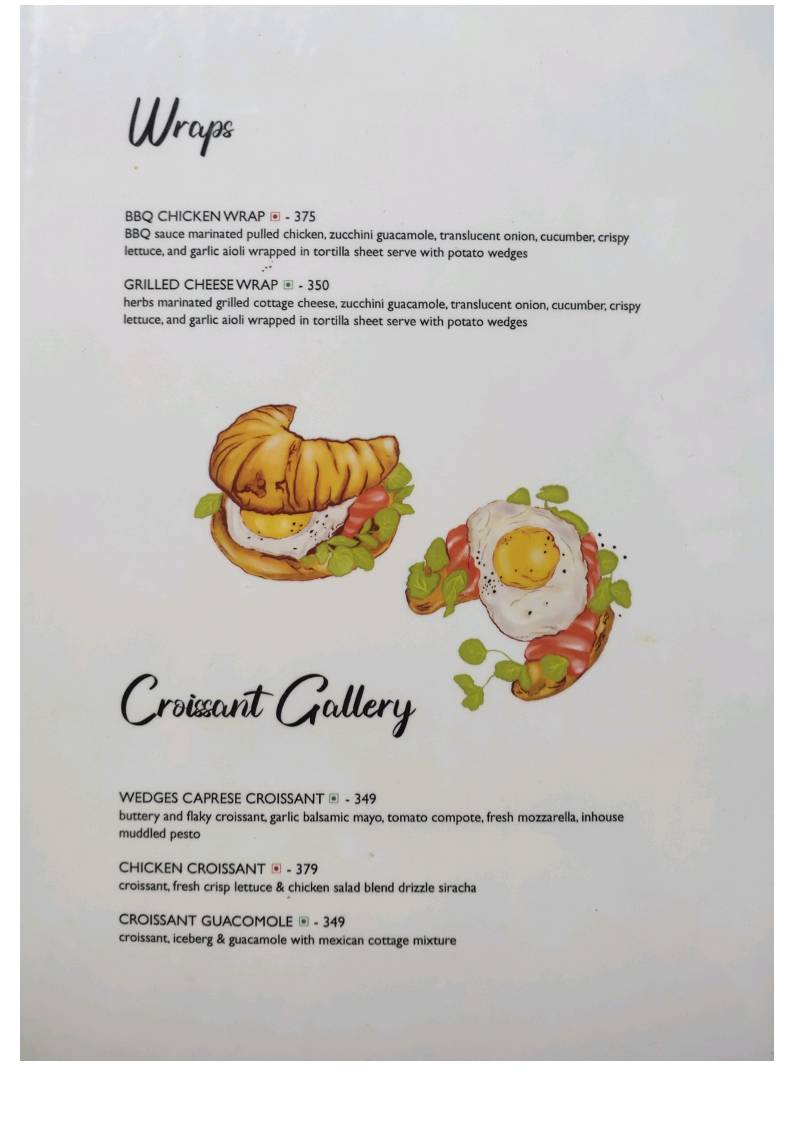 Mambo’s Bistro menu