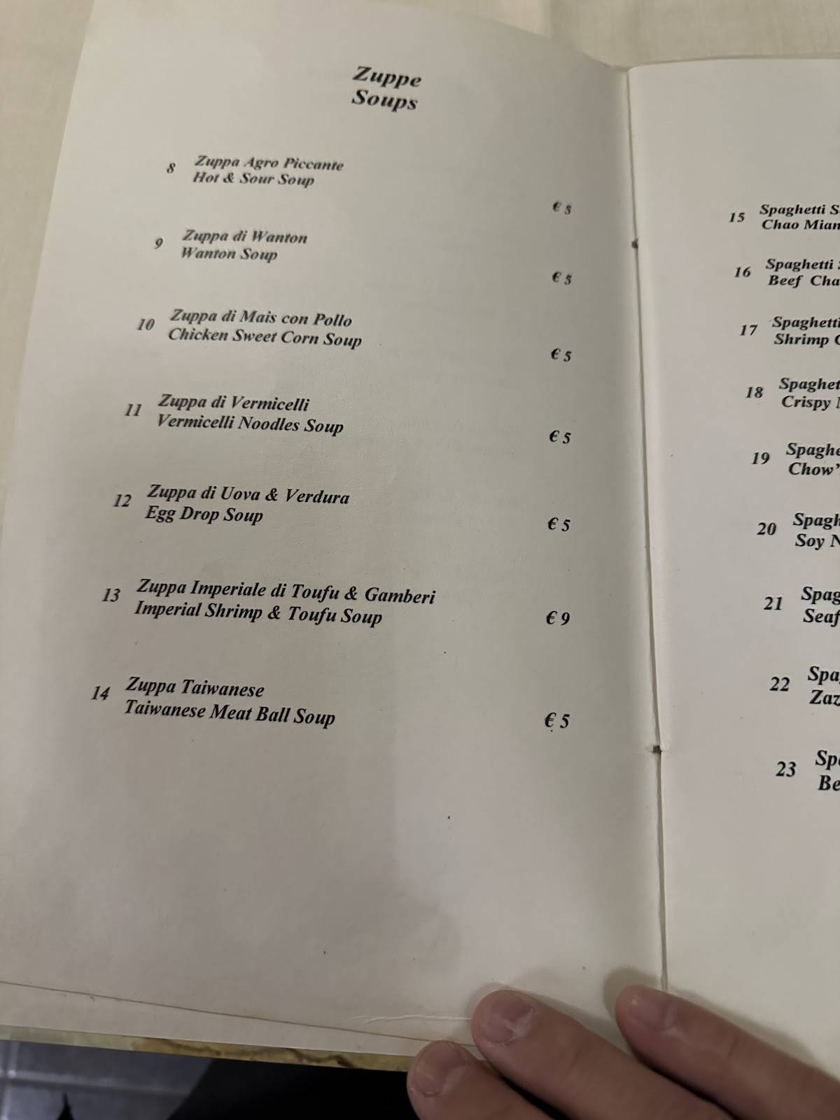 Menu di Mandarin Chow 