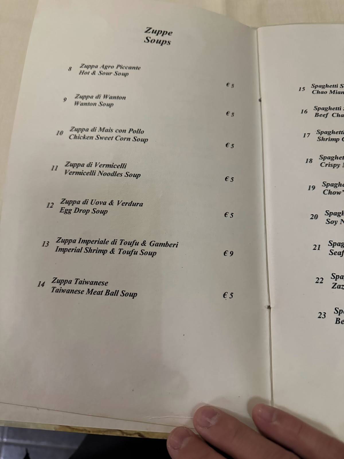 Menu di Mandarin Chow 