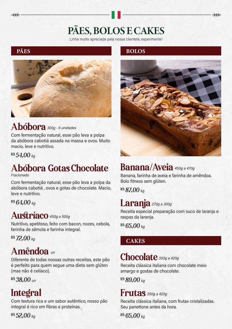 Mand'oro Massas - Cucina Artigianale Italiana em Americana cardápio
