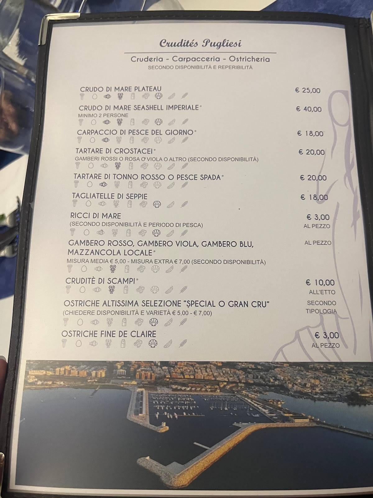 Menu di Seashell Restaurant 